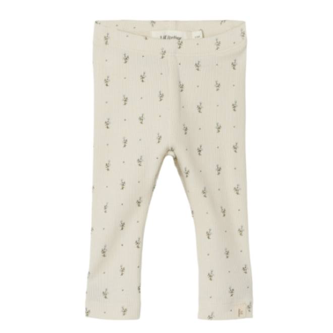 legging met blauwe bloemetjes