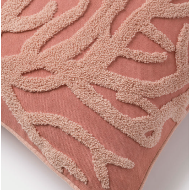 Cushion lauren, blush and rose (50x50)