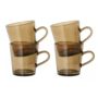 Coffee cups, set van 4, Mud Brown