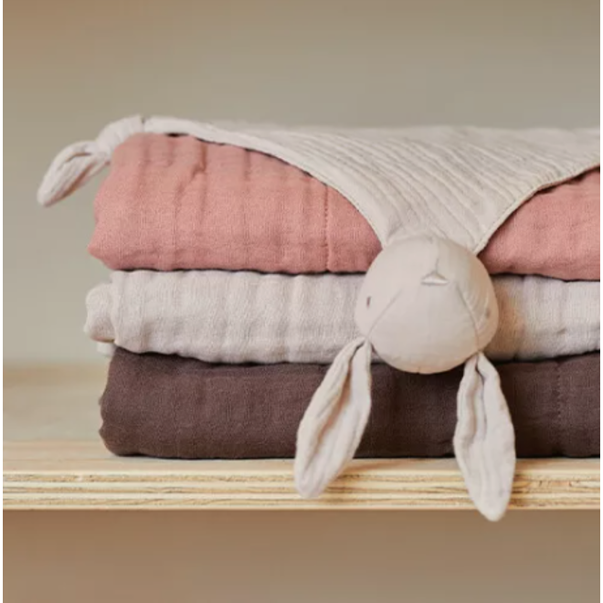 Pacifier cloth bunny ears nougat