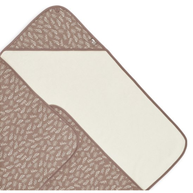 Badcape bruin met bloemen