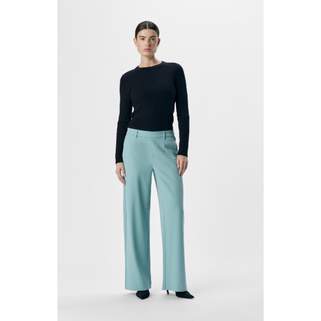 pantalon wideleg, dusty turquoise