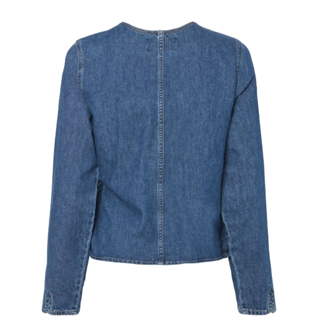 Denim top met strik