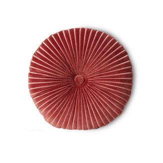 HK Living Round ripple cushion burgundy (35cm)