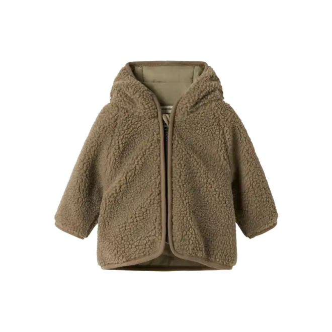 Teddy jasje olijfgroen