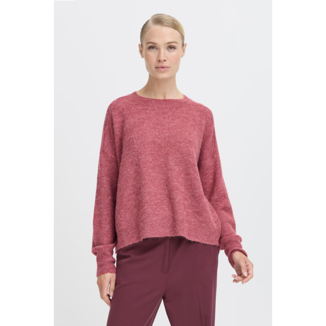 Roze gemeleerde trui