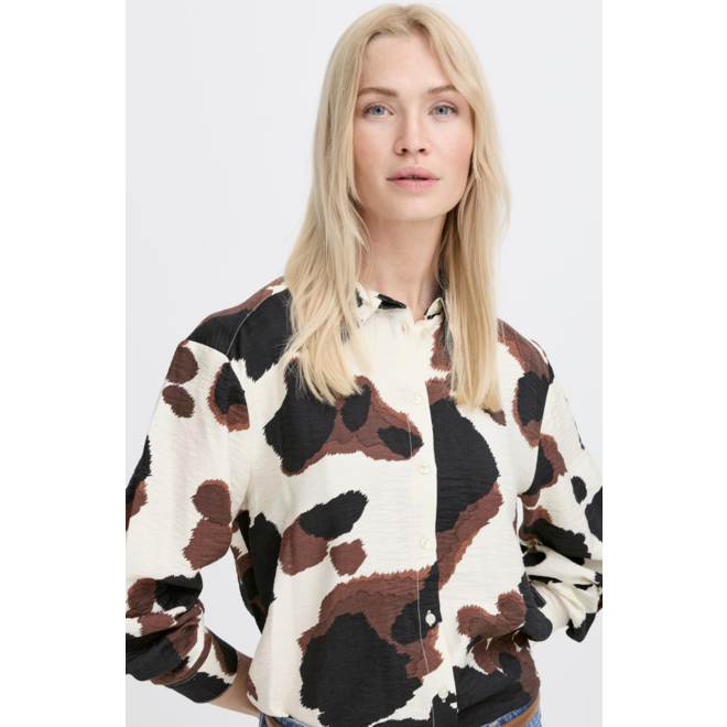 Blouse met koeienprint