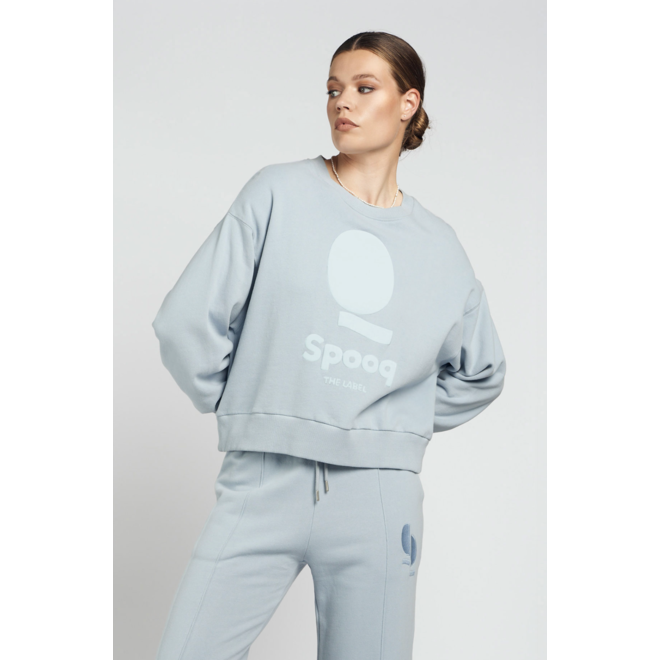 Blauw sweatshirt met opdruk