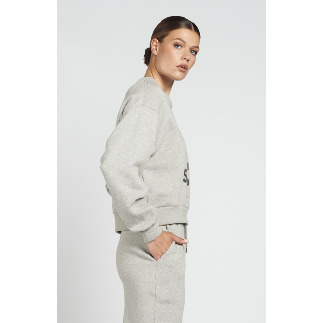 Sweatshirt met zilveren opdruk