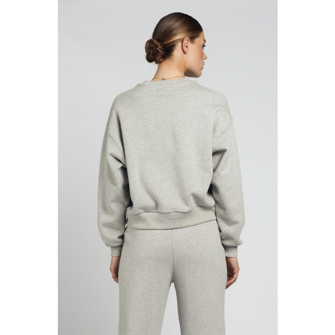 Sweatshirt met zilveren opdruk