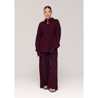 Harper&Yve Bordeaux blouse met strikdetails