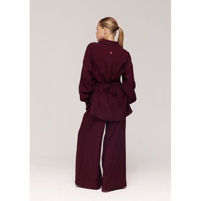 Harper&Yve Bordeaux blouse met strikdetail