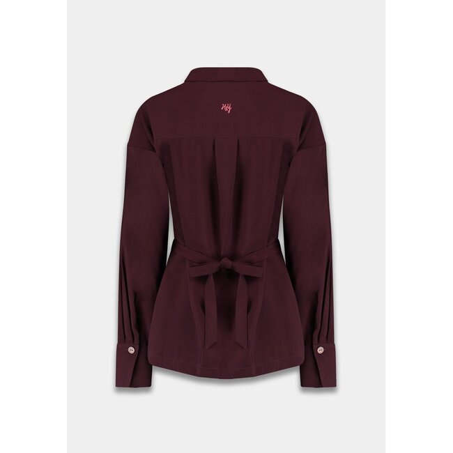 Harper&Yve Bordeaux blouse met strikdetail