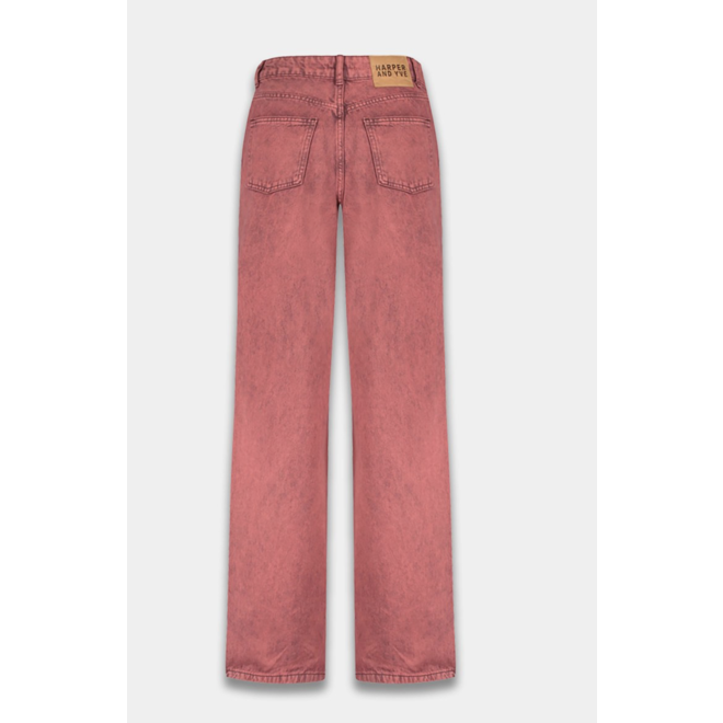 Jeans met rode wassing