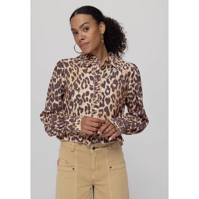 Blouse met opvallende kraag