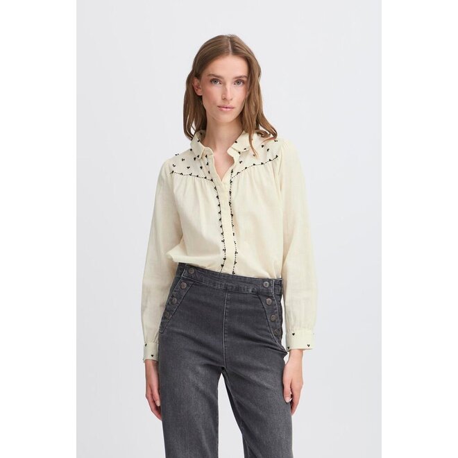 blouse met borduursels