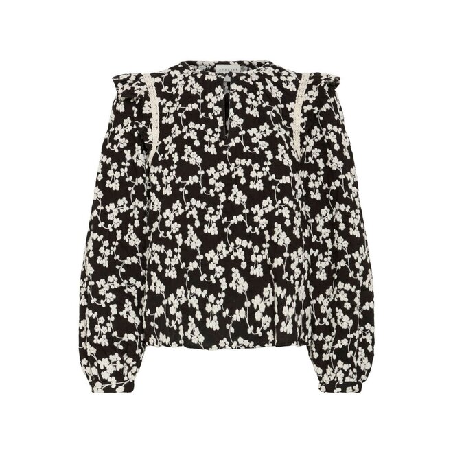 blouse met borduursels