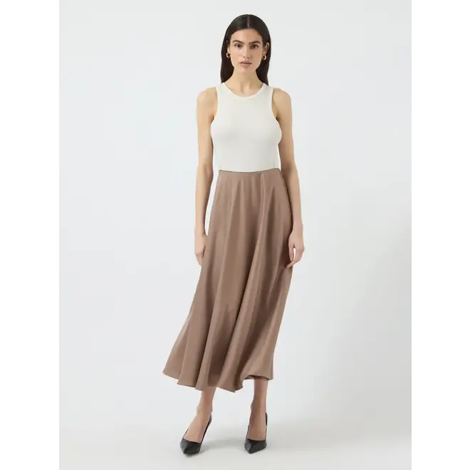 lange rok in satijnlook