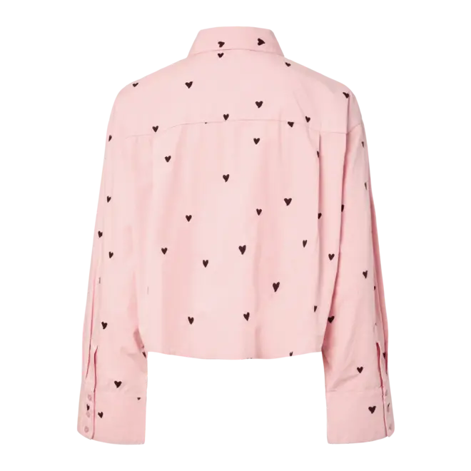 blouse met geborduurde hartjes