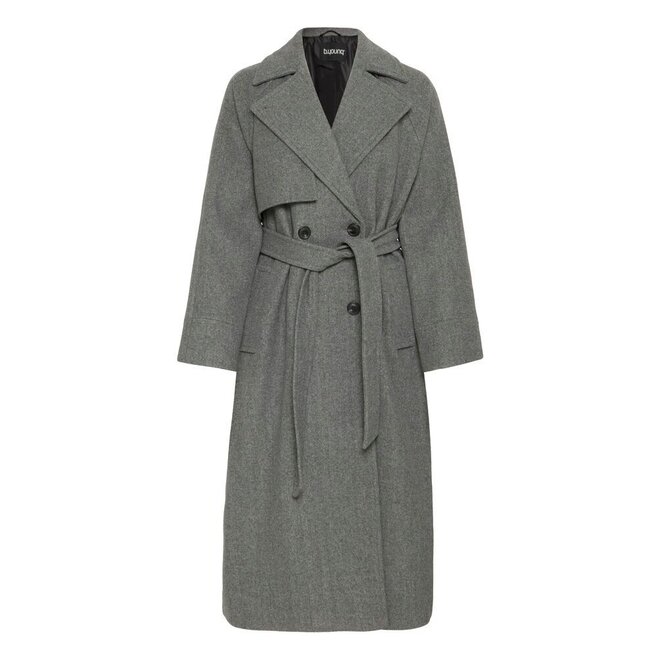 trenchcoat grijs gemeleerd