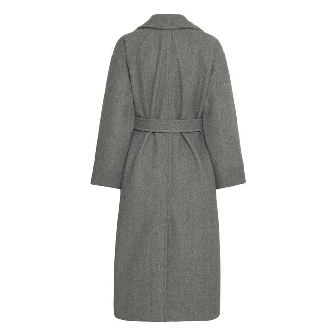 trenchcoat grijs gemeleerd
