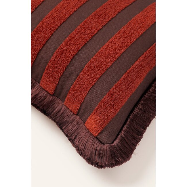 Palais cushion jackie chocolate& coral