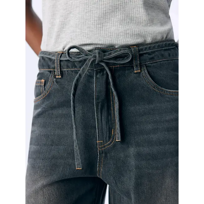 Object wide jeans met koordje