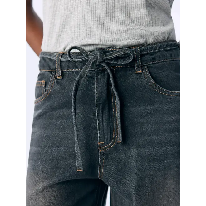 wide jeans met koordje