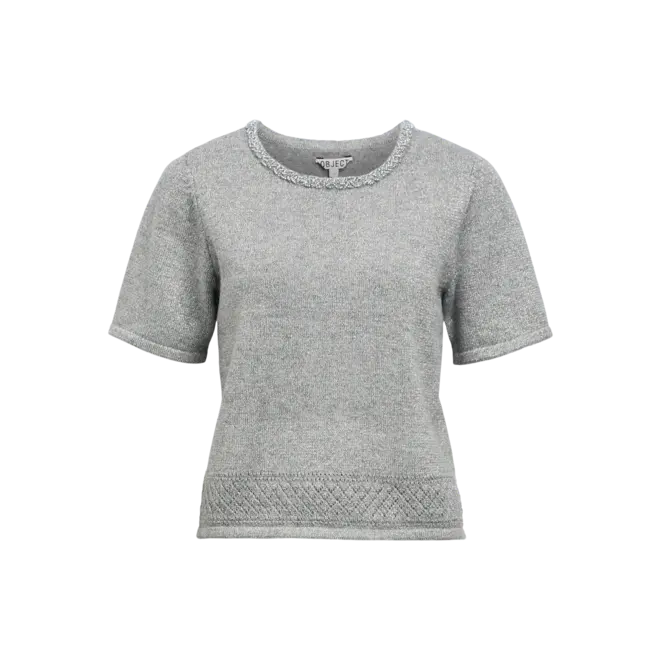 knitted top grijs melange