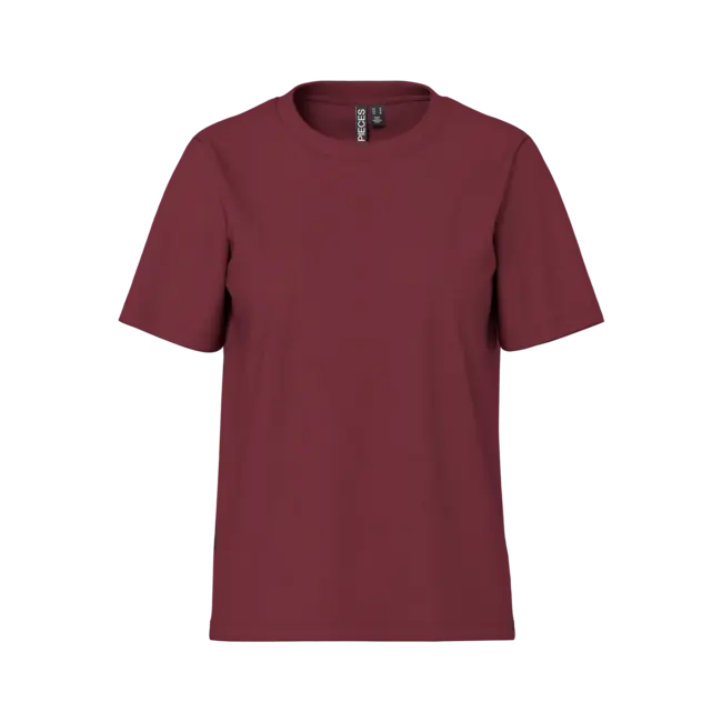 PIECES t-shirt wijnrood