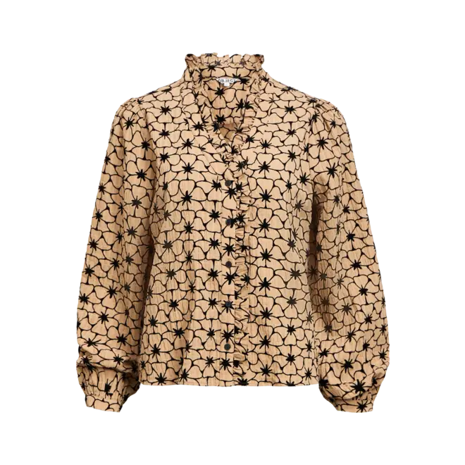 blouse met borduursels