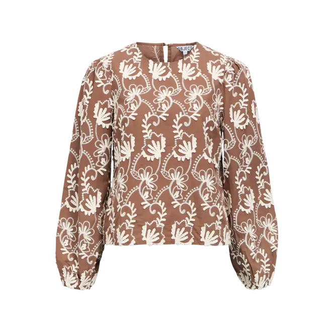 blouse met applicaties