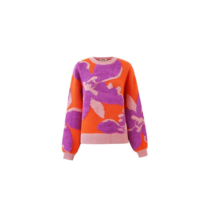 trui Ayme oranje print