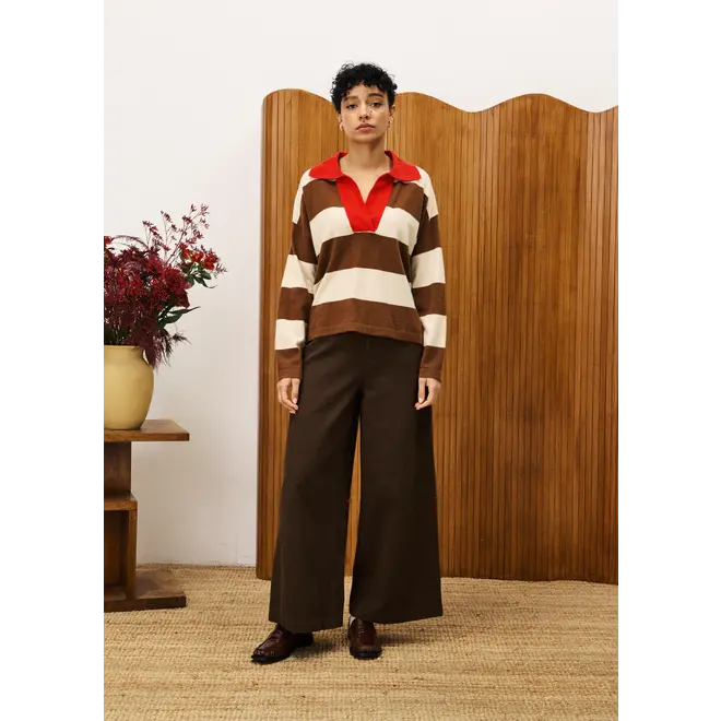 trui met kraag en strepen