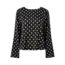 PIECES satijnlook top met stippen