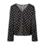 PIECES satijnlook top met stippen