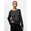 PIECES satijnlook top met stippen