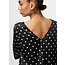 PIECES satijnlook top met stippen