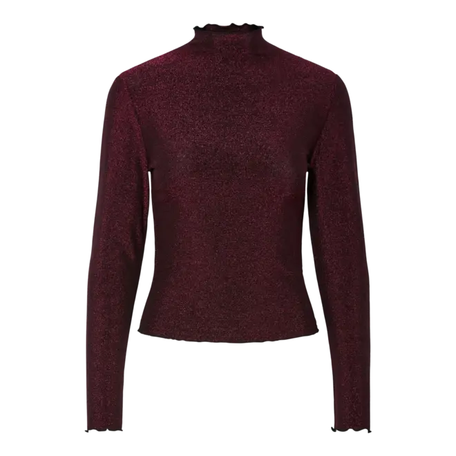 meshtop bordeaux met glitter