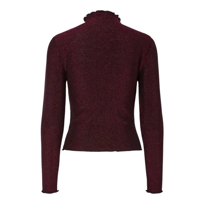 meshtop bordeaux met glitter