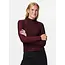PIECES meshtop bordeaux met glitter