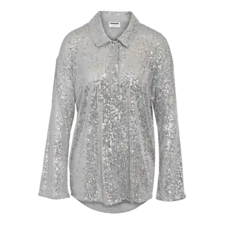 Noisy may sequin blouse zilver