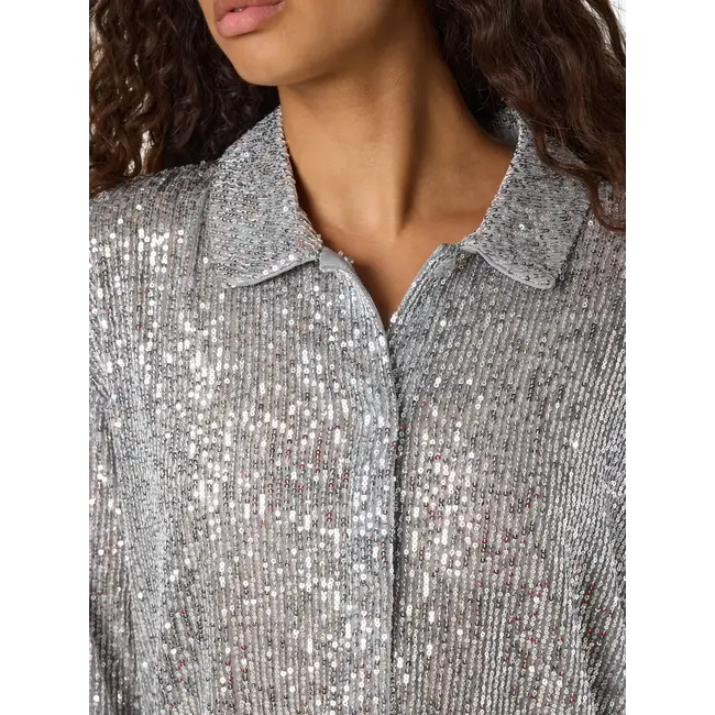 Noisy may sequin blouse zilver