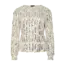 PIECES sequin top beige
