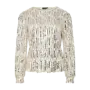 sequin top beige