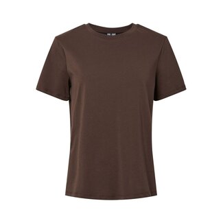 PIECES t-shirt boxy fit bruin