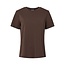 PIECES t-shirt boxy fit bruin