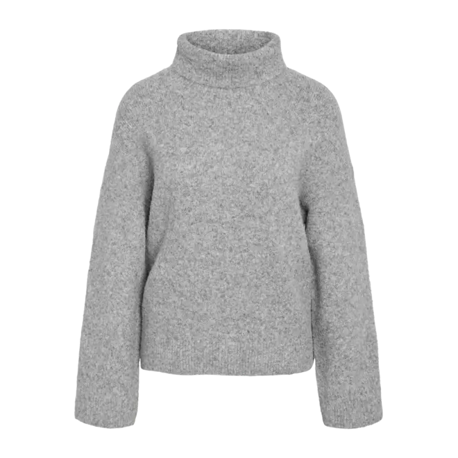 coltrui met knopen grijs melange