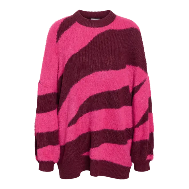 oversized trui burgundy mix