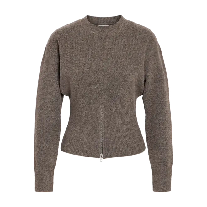 knit sweater met rits